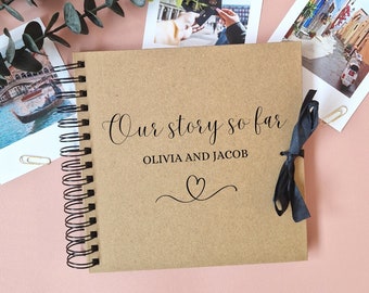 Personalised Our Story So Far, Couples Scrapbook, Gift For Couples, Gift For Her, Valentines, Anniversary Scrapbook Photo Album