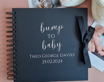 Personalised Baby Scrapbook, Baby Photo Album, Memory Book, Baby Journal, Bump To Baby Book, Gift For Newborn