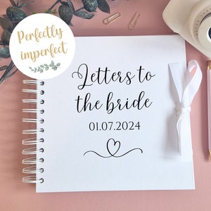 Letters to the bride to be personalised scrapbook album. Imperfect, sale.