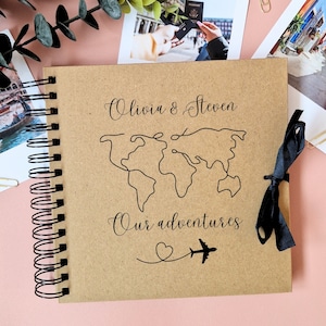 Personalised Travel Scrapbook, World Scrapbook, Travel Book, Holiday Scrapbook, Travel Memory Book, Adventure Book, Travel Gift, Memory Book