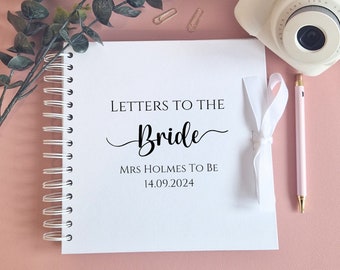 Letters To The Bride Book, Personalised Scrapbook, Wedding Keepsake, Bride To Be Album, Wedding Letters, Wedding Memory Book