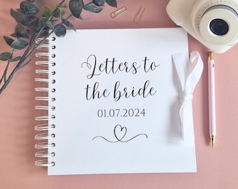 Personalised Letters To The Bride To Be Scrapbook, Guest Book, Hen Do Gift, Bridal Shower Gift, Advice For The Bride To Be, Wedding Keepsake