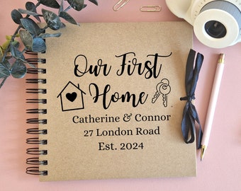 First Home Scrapbook Album Personalised, Scrap Book First Home Renovations and Photos, First Home Gift, First Home Guest Book, Home Gift