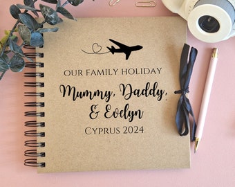 Personalised Family Holiday Scrapbook, First Holiday Keepsake, Travel Memory Book, Family Travel Album, Photo Album Memory Book