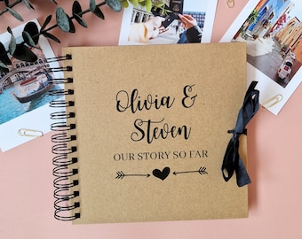 Couples Scrapbook Album, Our Story So Far, Couples Memory Book, Photo Album Keepsake