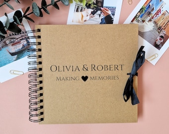 Couples Making Memories Scrapbook Album, Personalised Memory Book, Keepsake Gift