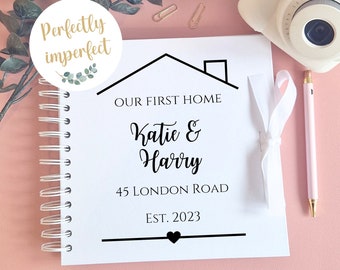 IMPERFECT - CLEARANCE First Home Scrapbook Personalised, Scrap Book For First Home Renovations and Photos, First Home Gift