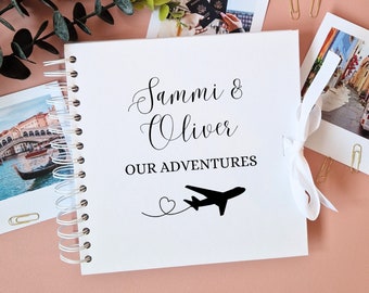 Travel Couple Scrapbook, Travel Scrapbook, Our Adventures Scrapbook, Personalised Travel Book, Gift For Her, Gift For Couples, Anniversary