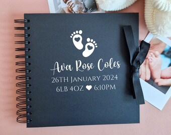 Personalised New Baby Scrapbook, New Baby Gift, Baby Journal