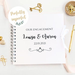 Imperfect Personalized Engagement Scrapbook Album: Guest Book, Photo Album, Engagement Party Book