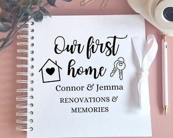 Personalised First Home Scrapbook, Home Renovation Journal