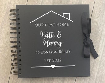 First Home Scrapbook Album Personalised, Scrap Book For First Home Renovations and Photos, First Home Gift, First Home Book, New Home Gift