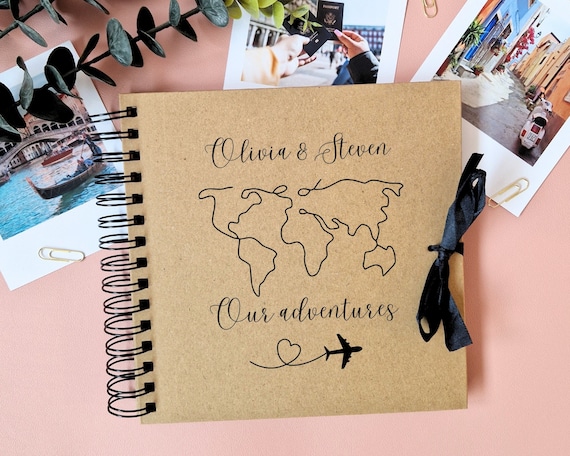 Personalised Travel Scrapbook, World Scrapbook, Travel Book