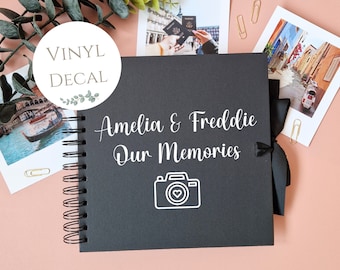 Décalcomanie en vinyle pour album personnalisé, décalcomanie mémoire de couple, vinyle autocollant personnalisé, créez votre propre album, décalcomanie d'album bricolage
