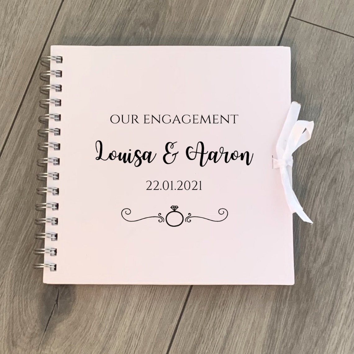 Engagement personalised scrapbook album keepsake for photos Etsy
