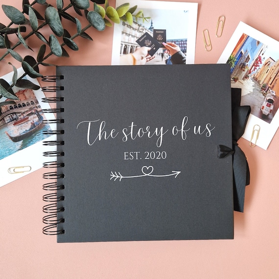 Personalised Couples Scrapbook, the Story of Us, Gift for Couples