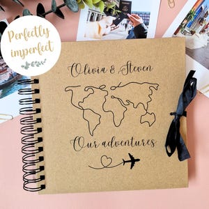 IMPERFECT - CLEARANCE - Personalised Travel Scrapbook, World Scrapbook, Travel Book, Holiday Scrapbook, Travel Memory Book, Adventure Book