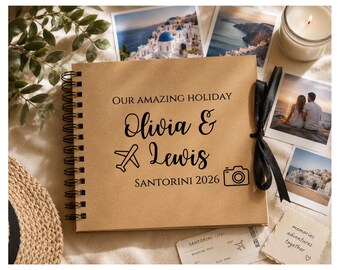Couples Holiday Scrapbook, Personalised Couples Travel Scrapbook, Holiday Memory Scrapbook, Couples Travel Photo Book
