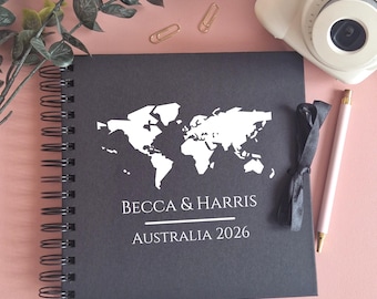 Couples Travel Scrapbook, Travel Journal For Photos and Memories, Australia or Any Destination