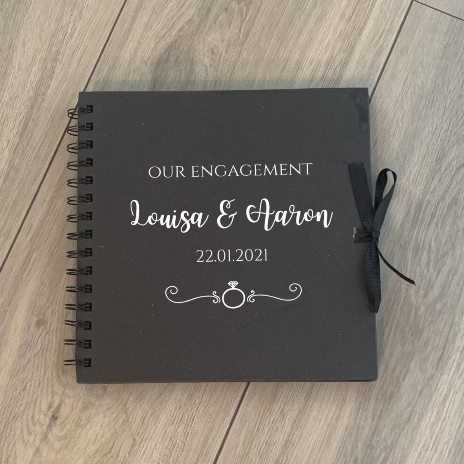 Engagement personalised scrapbook album keepsake for photos Etsy