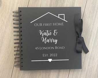 First Home Scrapbook Album Personalised, Scrap Book For First Home Renovations and Photos, First Home Gift, First Home Book, New Home Gift