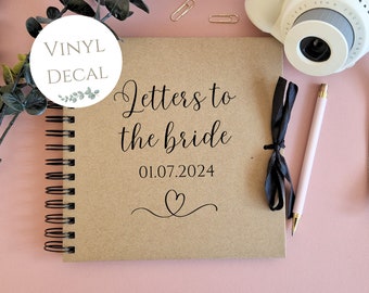 Décalcomanie en vinyle DIY, Lettres à la mariée, Créez les vôtres, Cadeau pour future mariée, Cadeau enterrement de vie de jeune fille, Cadeau de shower de bébé, Conseils pour la mariée, DIY souvenir