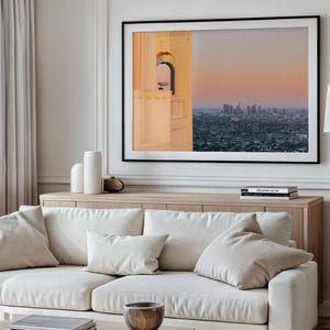 Los Angeles Fotodruck | Griffith Obsidian Wandkunst | Kalifornien Fine Art Fotografie | Stadtbild Reise Poster | LA Skyline Kunstwerk