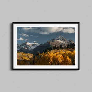 Herbstwald Landschaft Druck, Colorado Wohnkultur Wandkunst, Espen Bäume Herbst Natur Foto, gerahmte Fotografie Drucke, Über dem Bett Kunstwerk