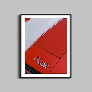 Chevrolet Camaro Wall Art | American Sports Car Print | Muscle Car Photography | Chevy Z28 Framed Photo, Classic Car Bar or Man Cave Artwork