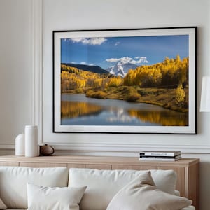 Rocky Mountains Wall Art | Colorado Photography Print | Autumn Landscape Artwork | Fall Snowy Aspen Trees Photograph | Nature Home Decor