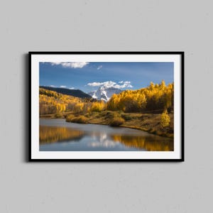 Rocky Mountains Wall Art | Colorado Photography Print | Autumn Landscape Artwork | Fall Snowy Aspen Trees Photograph | Nature Home Decor