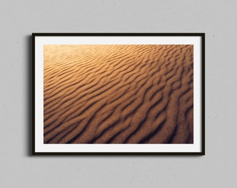 Beach Sand Wall Art | Abstract Photography Print | Minimalist Home Decor | Sand Dunes Photograph Texture Nature Framed Artwork