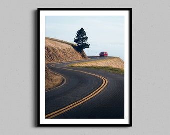 Van Life Wall Art | California Bus Photo Print | Vanagon Photography | Pacific Coast Highway Fine Art  | Boho Home Decor | Surfing Lifestyle