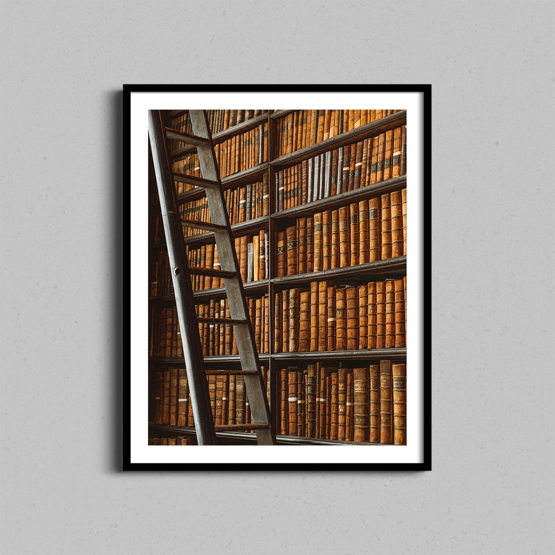 Ireland Library Framed Wall Art, Book of Kells, Irish Books Photography ...