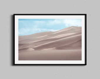 Sand Dunes Wall Art | Colorado Dunes | Landscape Fine Art Photograph | Desert Landscape | Modern Home Decor  Southwestern Photography Print