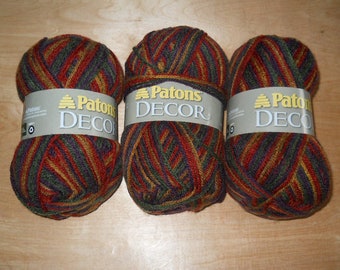 Patons Decor Wool Blend Yarn 208 Yds Each Lot Of 2 Navy Bastel