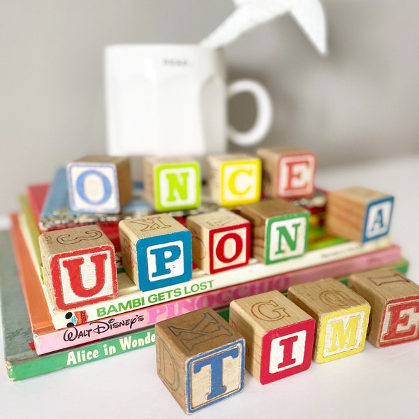Alphabet building blocks | ABC blocks | wooden blocks | choose letters | ONE block