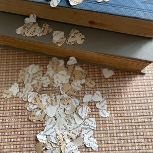 200 pieces book page confetti 5/8 book page table scatter book confetti book table scatter wedding confetti CHOOSE BOOK & SHAPE image 7