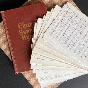 Vintage Music Hymns Page Bundle | 50 pages