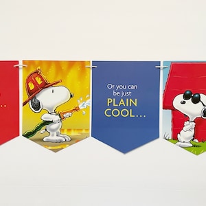 Peanuts You Can Be Anything! | Storybook page banner | repurposed Peanuts books | garland | bunting