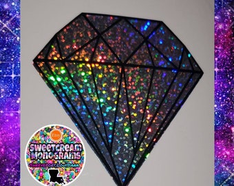 Bling Diamond Car Decal|Diamond Laptop Sticker|Diamond bling Sticker|Holographic Diamond Decal|Hologram Diamond Sticker|Sparkly Diamond|NEW|