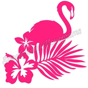 Flamingo and flower decal|Flamingo Decals|Flowers with Flamingo|Car and SUV sticker|Holographic|Flamingo decal|flowers|Flamingo|Car sticker|