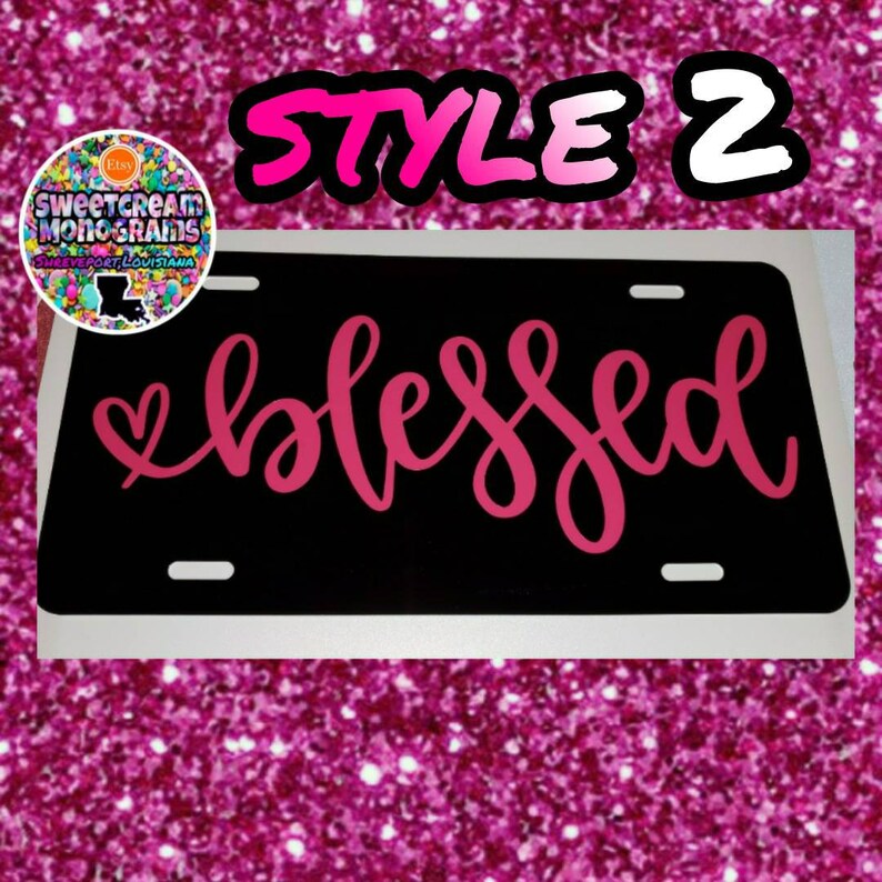 Blessed Car License Plateblessed This Messblessed License Etsy