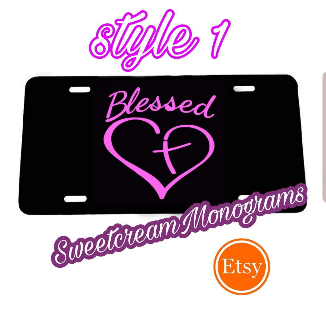 Blessed car license plateBlessed this messBlessed license Etsy