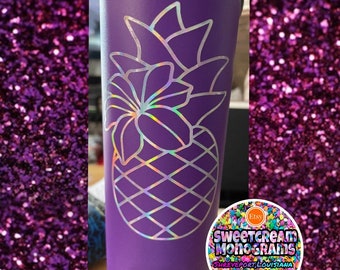 Holographic Pineapple Decal: Rainbow Car/Laptop Sticker