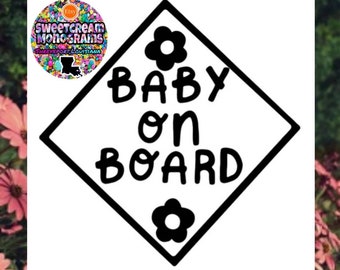 Baby on Board Vinyl Car Decal: New Mom Gift