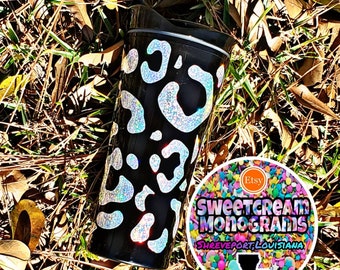Holographic Leopard Print Decal: DIY Car, Laptop Sticker