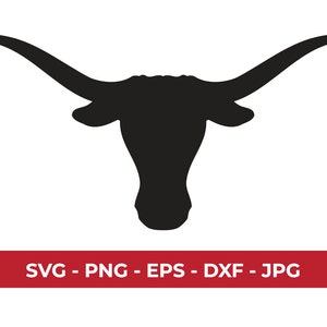 Texas Longhorn Head Instant Download SVG, PNG, EPS, dxf, jpg digital download