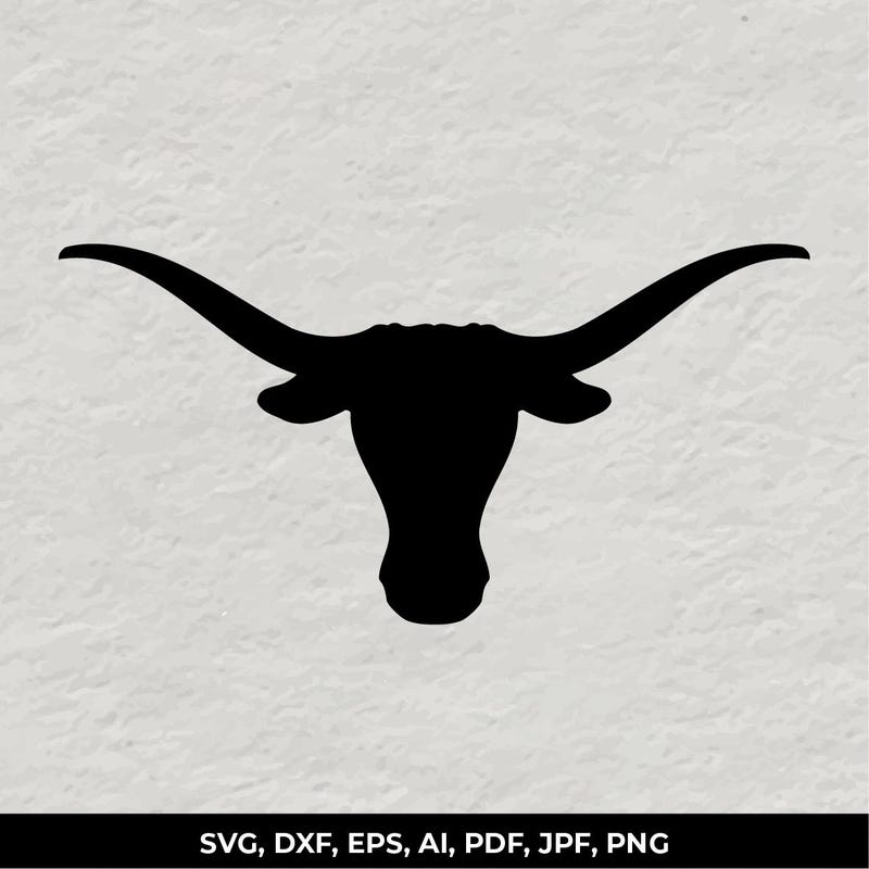 Cow Outline.pdf Longhorn Clipart - Etsy