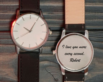 Reloj minimalista personalizado, reloj clásico grabado, reloj grabado, reloj personalizado para hombre, reloj de novio, reloj de pulsera personalizado, reloj de acero